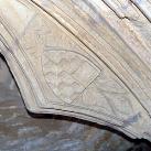Detail of the west portion of the tomb in the south aisle March 2011